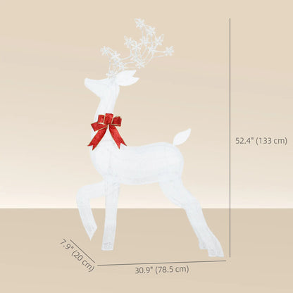 4.3FT Lighted Christmas Reindeer, RGB and Warm White LEDs, IP44 Waterproof, RGB and Warm White Christmas Decorations at Gallery Canada