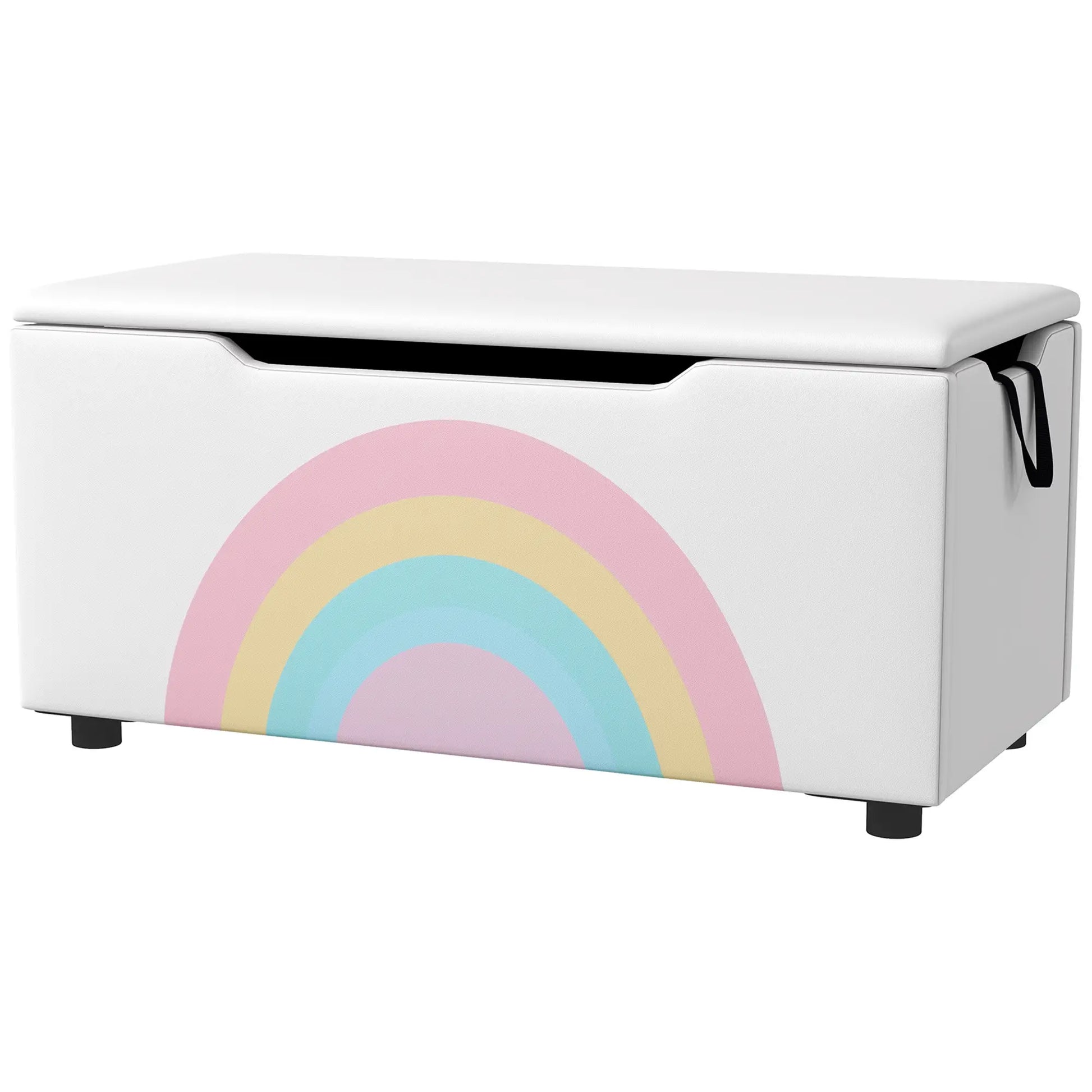 Kids Toy Chest, Lightweight Storage Bench with Lid, 3-8 Years, White Baby & Kids Storage at Gallery Canada