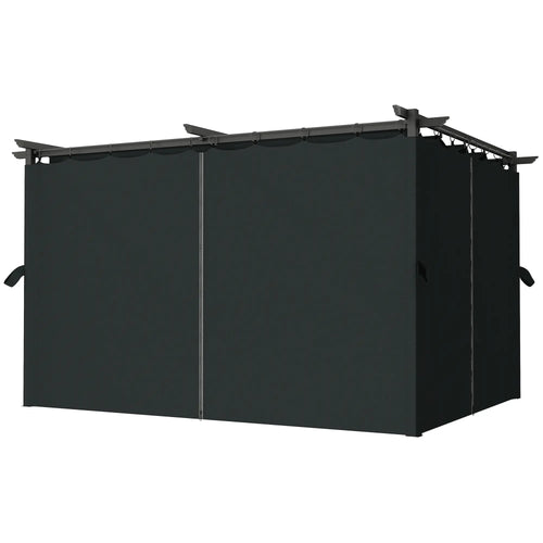 10' x 13' Pergola, Retractable Canopy, UPF30+ Sun Shade, Garden, Backyard
