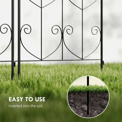 Metal Garden Trellis Set, Bird Design, 19.7" W x 47.2" H, Black Plant Stands at Gallery Canada