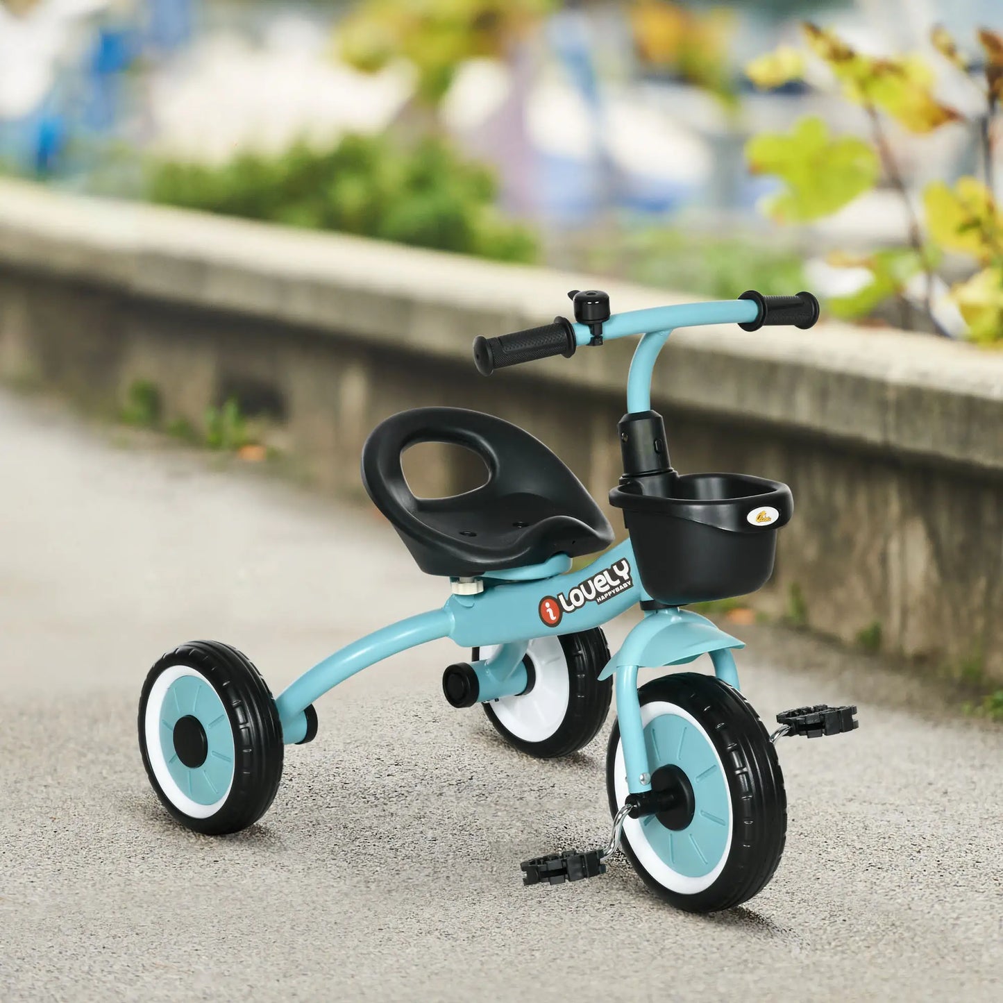 Toddler Tricycle for 2-5 Year Olds, Adjustable Seat, Basket, Bell, Blue Tricycles for Kids at Gallery Canada