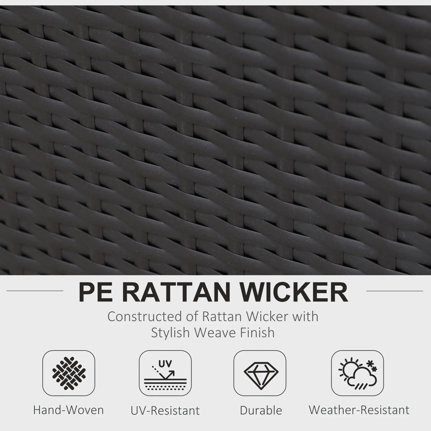 Wicker Sectional Sofa Set, Cushioned Patio Set with Coffee Table Patio Furniture Sets at Gallery Canada