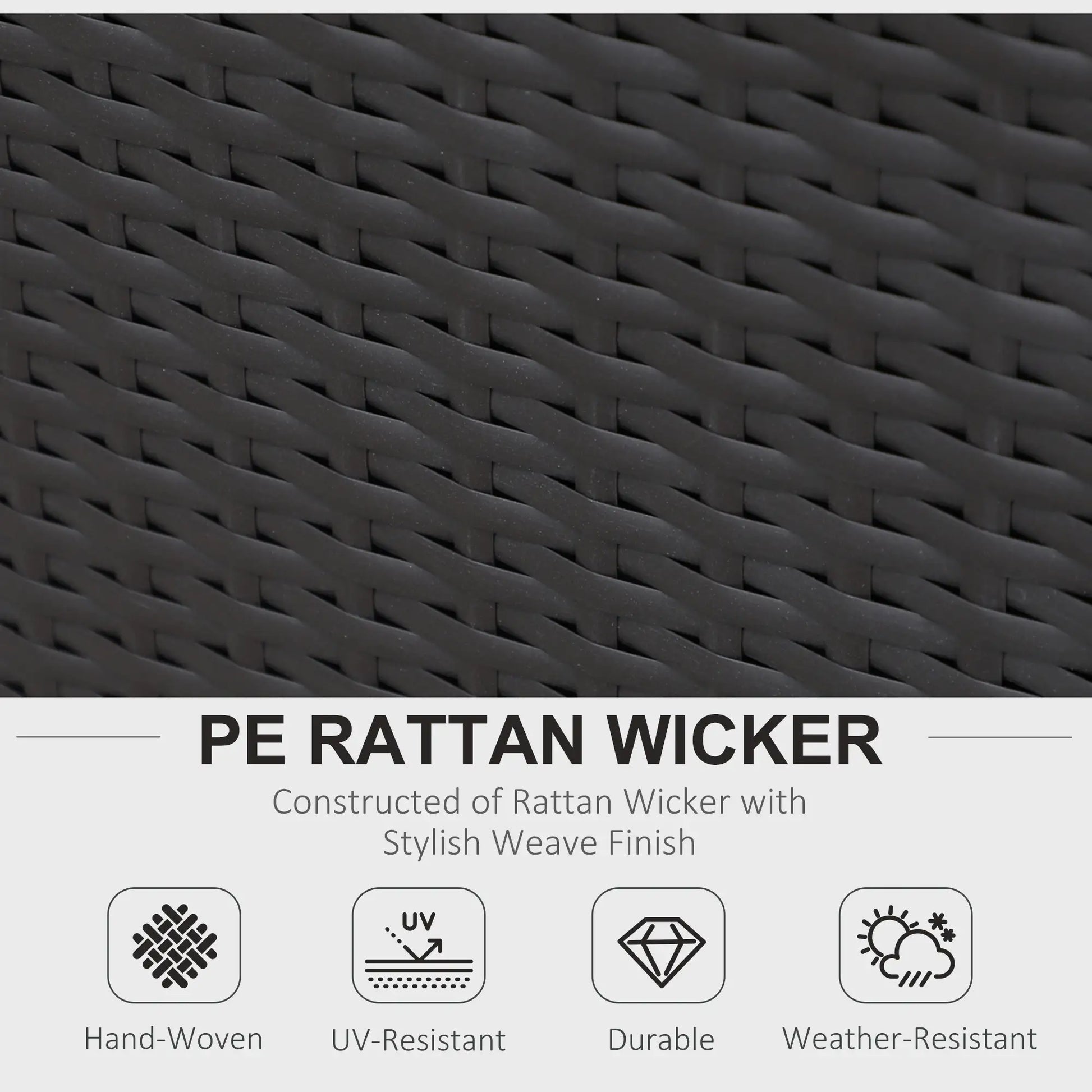 Wicker Sectional Sofa Set, Cushioned Patio Set with Coffee Table Patio Furniture Sets at Gallery Canada