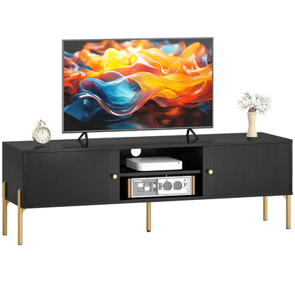 TV Stand for 65 Inch TVs, Entertainment Center with Shelves, Black TV Stands at Gallery Canada