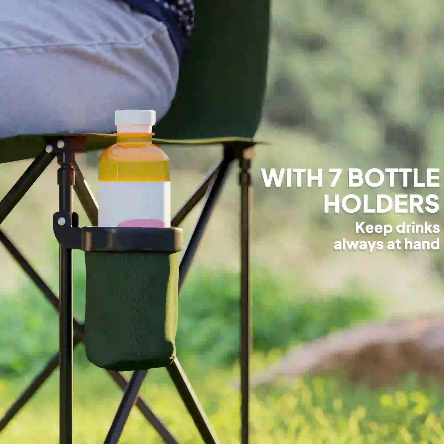 6 Seat Folding Camping Chair, Cup Holder, Carrying Case, Dark Green Picnic Tables & Camping Chairs at Gallery Canada