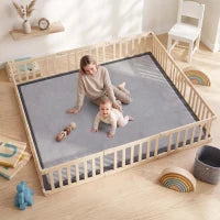 Baby Play Mat, 1.2" Thick, 71" x 59", Soft Flannel, Dark Grey, Dark Grey Kids Gym & Playmats Dark Grey at Gallery Canada