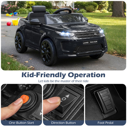 Licensed Land Rover Kids Ride on Car 12V Battery Powered Kids Electric Car, Black Powered Ride On Toys at Gallery Canada