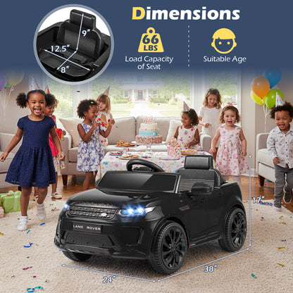 Licensed Land Rover Kids Ride on Car 12V Battery Powered Kids Electric Car, Black Powered Ride On Toys at Gallery Canada