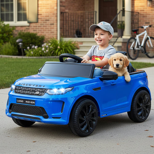 Licensed Land Rover Kids Ride on Car 12V Battery Powered Kids Electric Car, Navy