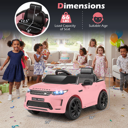 Licensed Land Rover Kids Ride on Car 12V Battery Powered Kids Electric Car, Pink Powered Ride On Toys at Gallery Canada