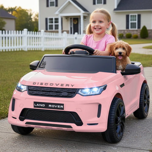 Licensed Land Rover Kids Ride on Car 12V Battery Powered Kids Electric Car, Pink