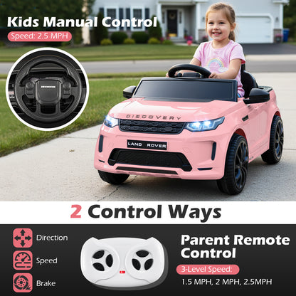 Licensed Land Rover Kids Ride on Car 12V Battery Powered Kids Electric Car, Pink Powered Ride On Toys at Gallery Canada