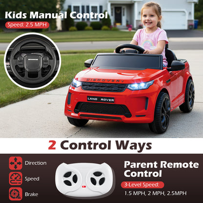 Licensed Land Rover Kids Ride on Car 12V Battery Powered Kids Electric Car, Red Powered Ride On Toys at Gallery Canada