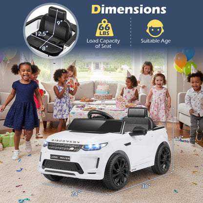 Licensed Land Rover Kids Ride on Car 12V Battery Powered Kids Electric Car, White Powered Ride On Toys at Gallery Canada