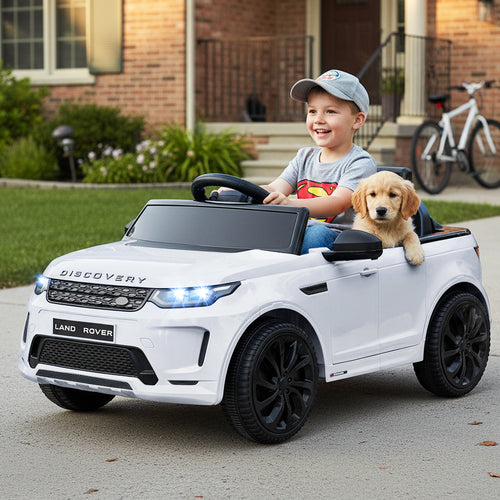 Licensed Land Rover Kids Ride on Car 12V Battery Powered Kids Electric Car, White