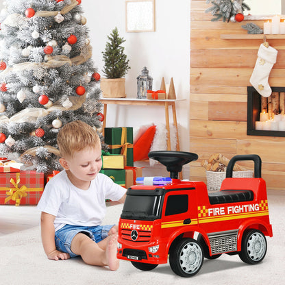 Licensed Mercedes Benz Kids Fire Engine Racer, Red Push & Pedal Ride On Toys at Gallery Canada
