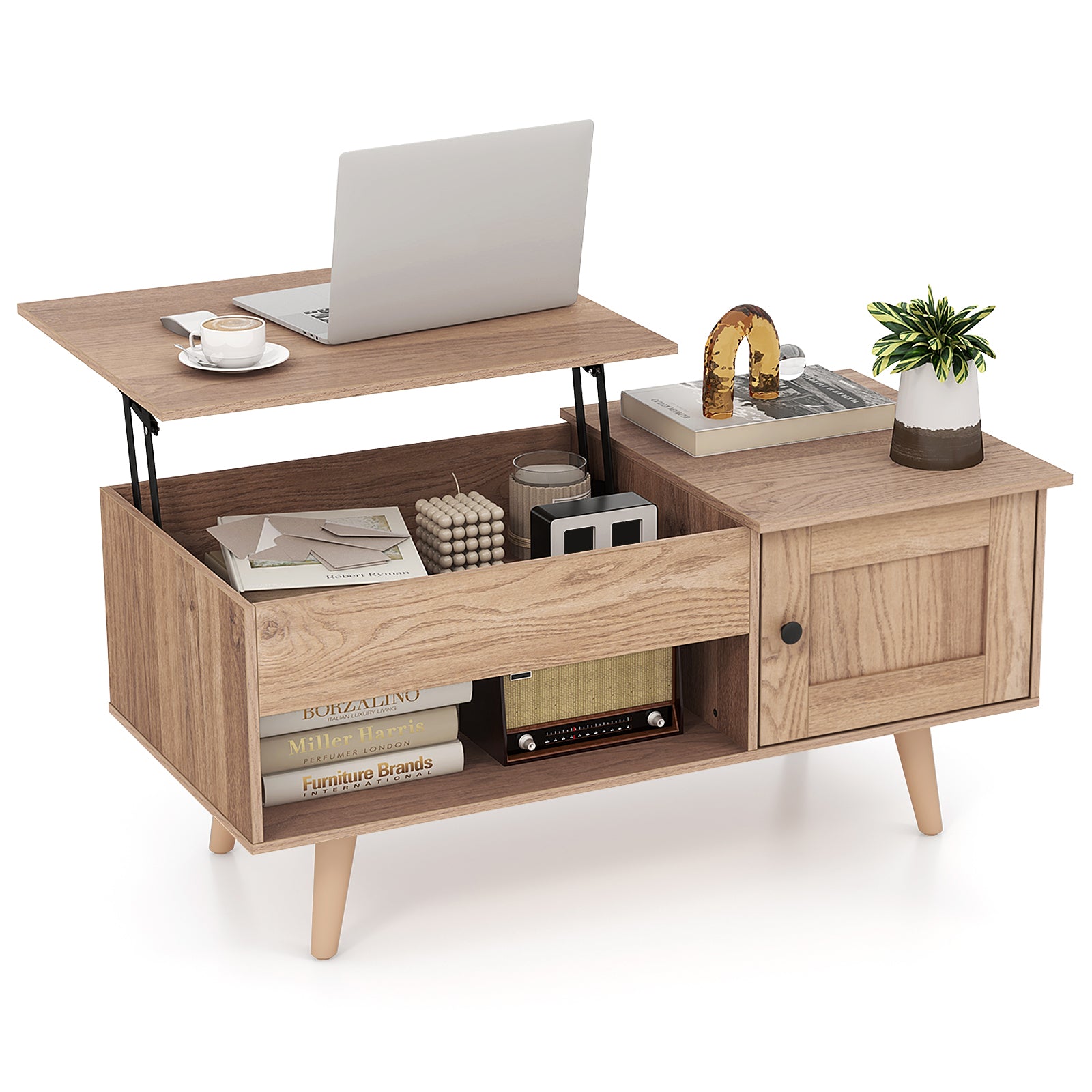 Lift Top Coffee Table, Storage, Hidden Compartment, Natural Coffee Tables at Gallery Canada