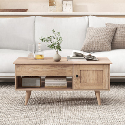 Lift Top Coffee Table, Storage, Hidden Compartment, Natural Coffee Tables at Gallery Canada