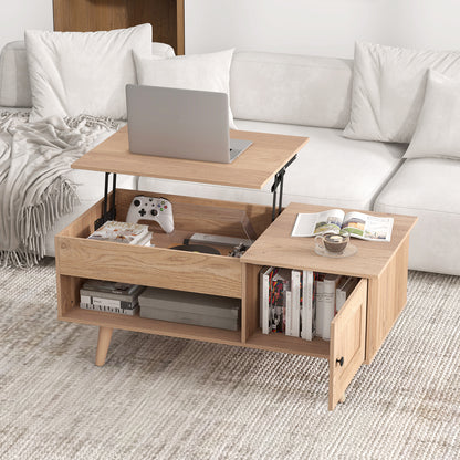Lift Top Coffee Table, Storage, Hidden Compartment, Natural Coffee Tables at Gallery Canada