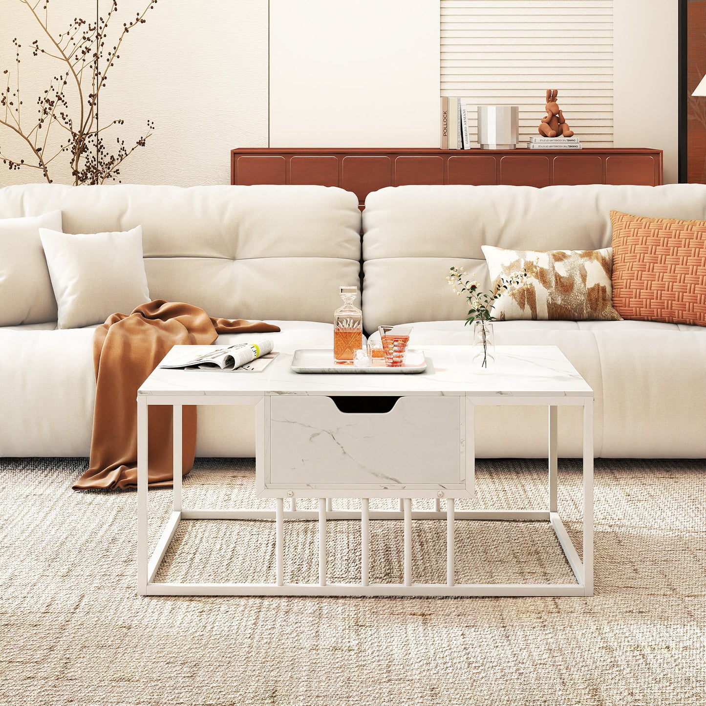 Lift Top Coffee Table With Hidden Storage, White Coffee Tables at Gallery Canada