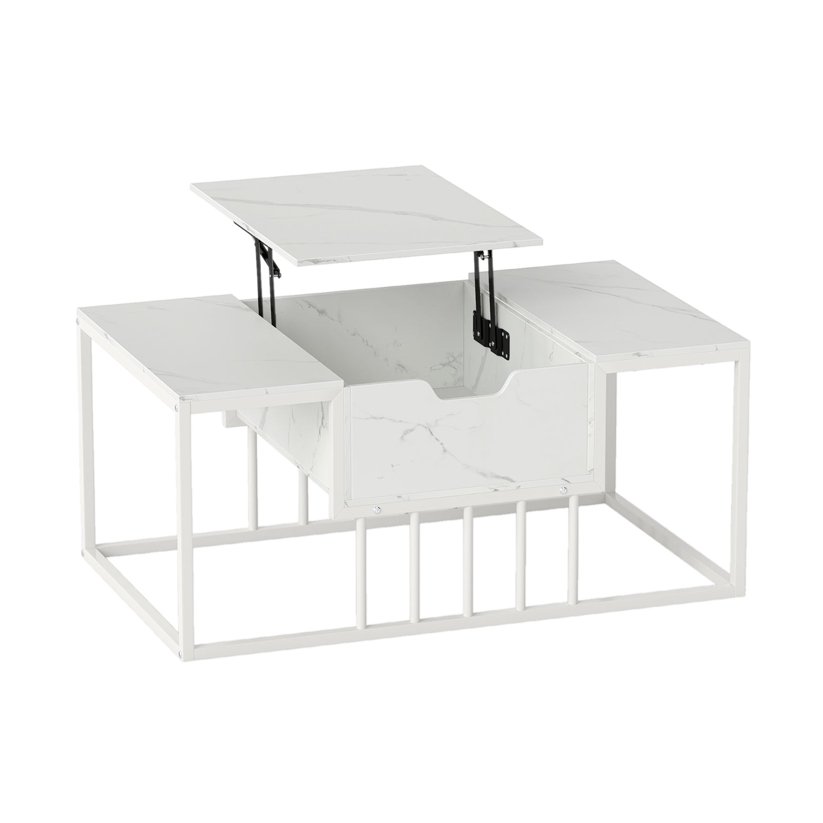 Lift Top Coffee Table With Hidden Storage, White Coffee Tables at Gallery Canada