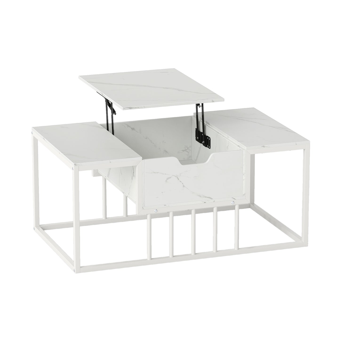 Lift Top Coffee Table With Hidden Storage, White Coffee Tables at Gallery Canada
