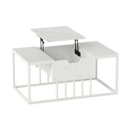 Lift Top Coffee Table With Hidden Storage, White Coffee Tables at Gallery Canada