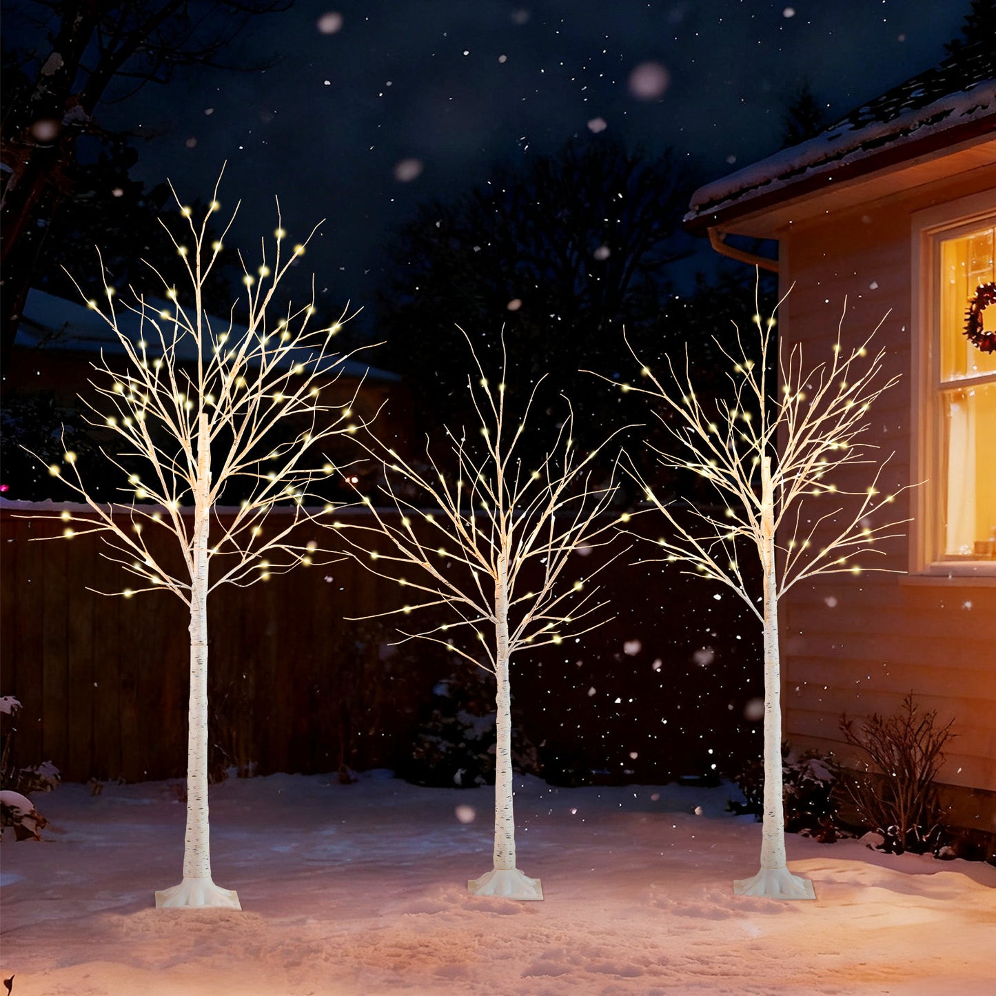 Pre-Lit Artificial Christmas Tree Set, 4/5/6 FT, White Christmas Tree at Gallery Canada