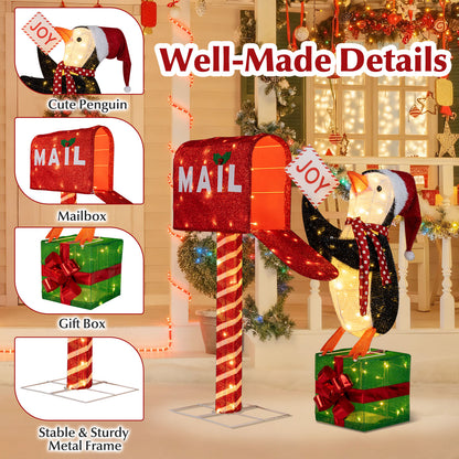 Lighted Christmas Mailbox, Penguin 3D Pre-Lit Holiday Decoration Christmas Decor & Accessories at Gallery Canada