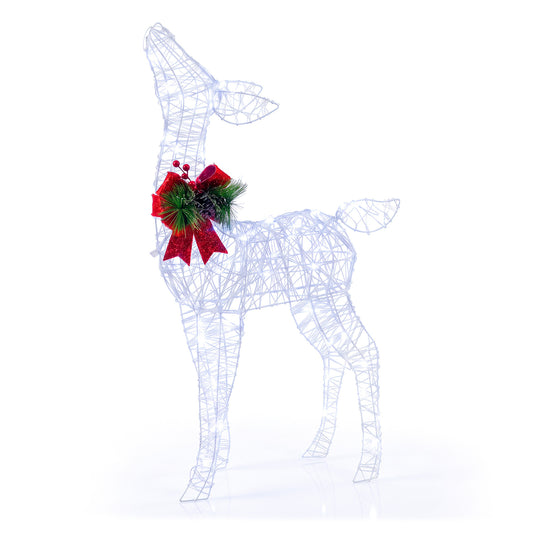 Lighted Christmas Deer With Cold LED Lights, White Christmas Decor & Accessories White at Gallery Canada