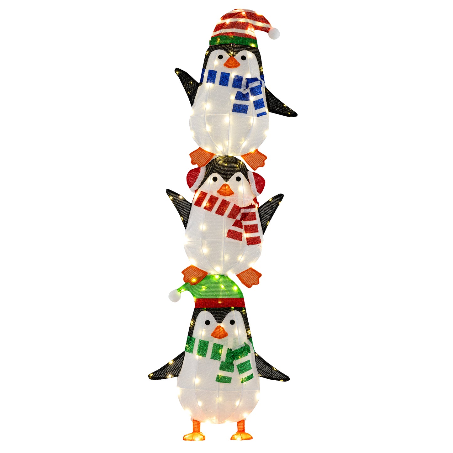 Lighted Penguins Decoration with Warm White Lights and Cute Hats, Multicolor Christmas Decor & Accessories Multicolor at Gallery Canada