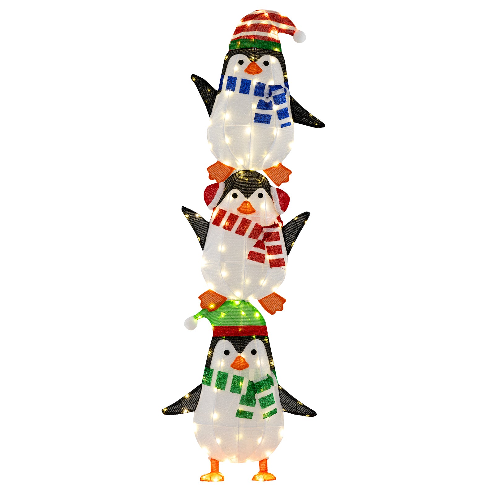 Lighted Penguins Decoration with Warm White Lights and Cute Hats, Multicolor Christmas Decor & Accessories Multicolor at Gallery Canada