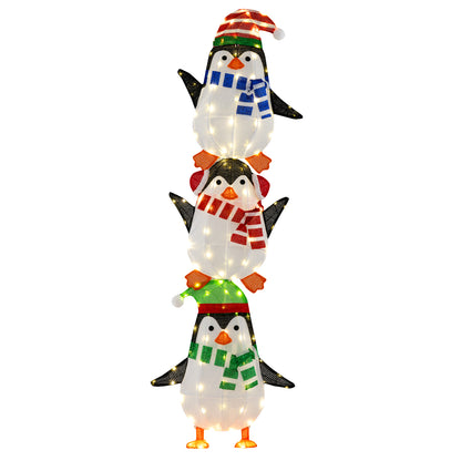 Lighted Penguins Decoration with Warm White Lights and Cute Hats, Multicolor Christmas Decor & Accessories Multicolor at Gallery Canada