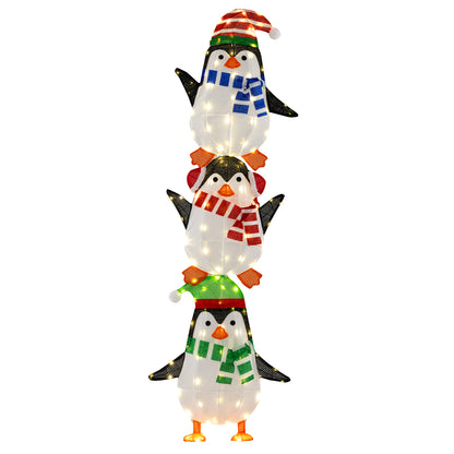 Lighted Penguins Decoration, Warm White Lights, Cute Hats, Multicolor Christmas Decor & Accessories at Gallery Canada