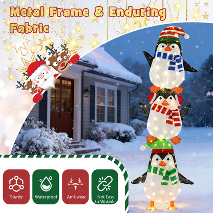 Lighted Penguins Decoration, Warm White Lights, Cute Hats, Multicolor Christmas Decor & Accessories at Gallery Canada