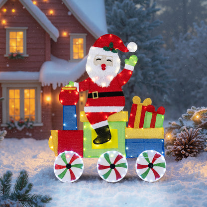 LED Santa On Train Christmas Decoration, Multicolor Christmas Decor & Accessories at Gallery Canada