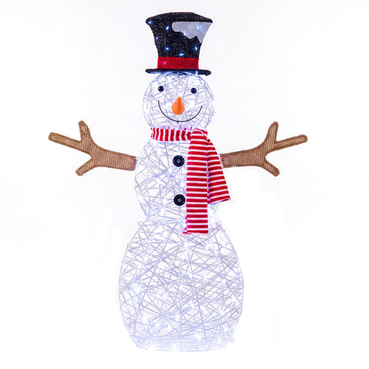 Lighted Snowman Christmas Decoration, LED, White Christmas Decor & Accessories White at Gallery Canada