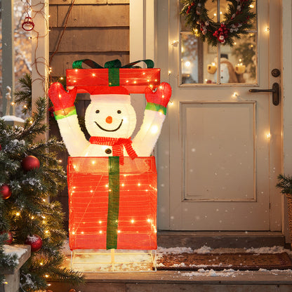 Lighted Snowman In Gift Box Christmas Decoration Christmas Inflatables at Gallery Canada