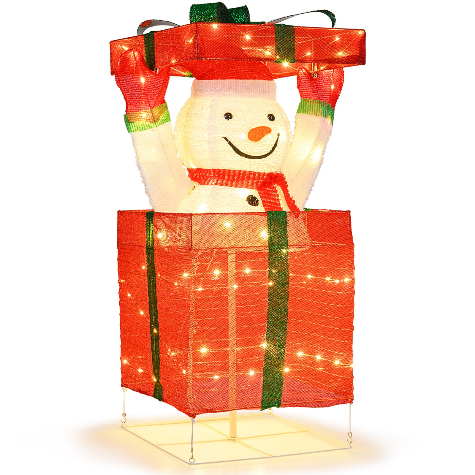 Lighted Snowman In Gift Box Christmas Decoration Christmas Inflatables at Gallery Canada