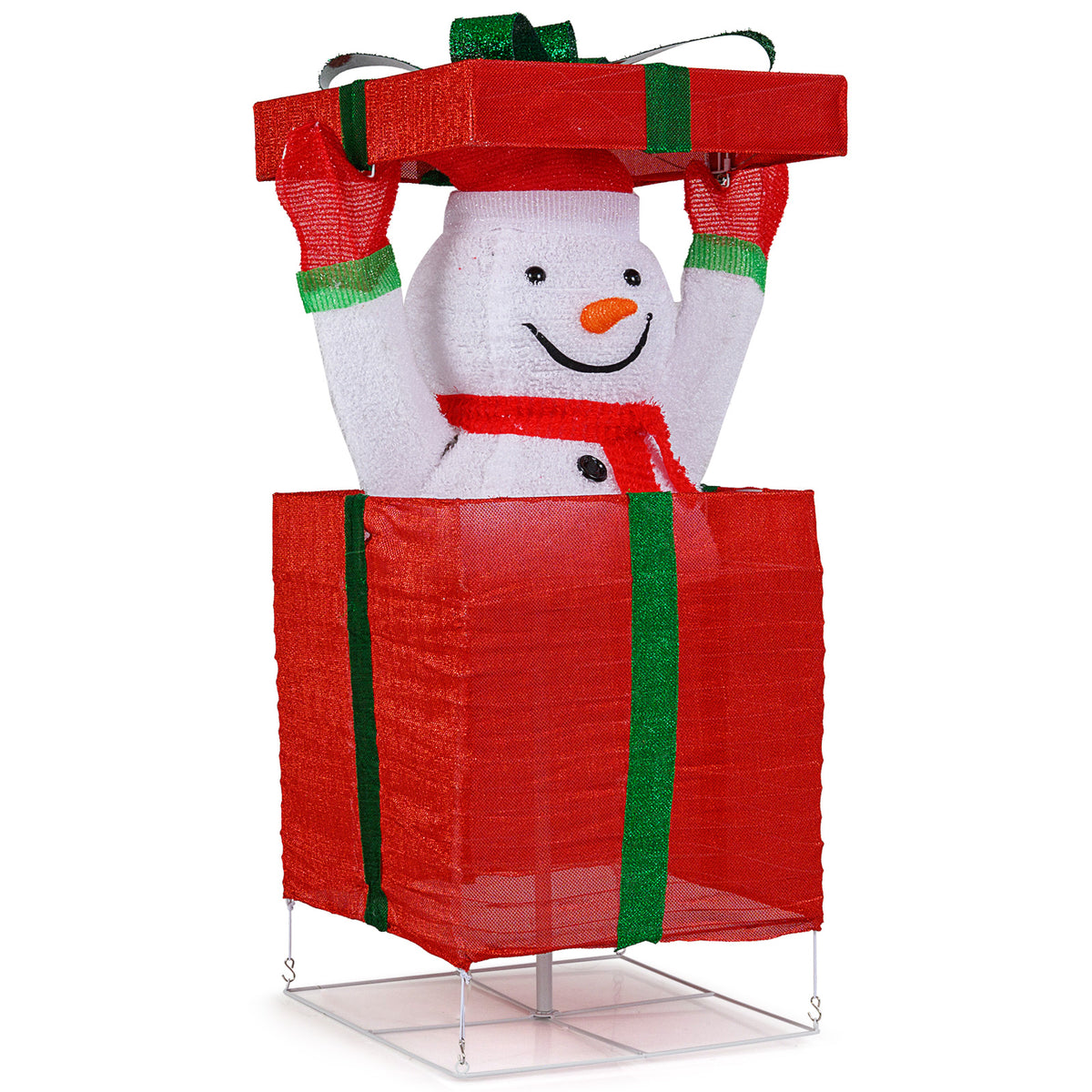 Lighted Snowman In Gift Box Christmas Decoration Christmas Inflatables at Gallery Canada