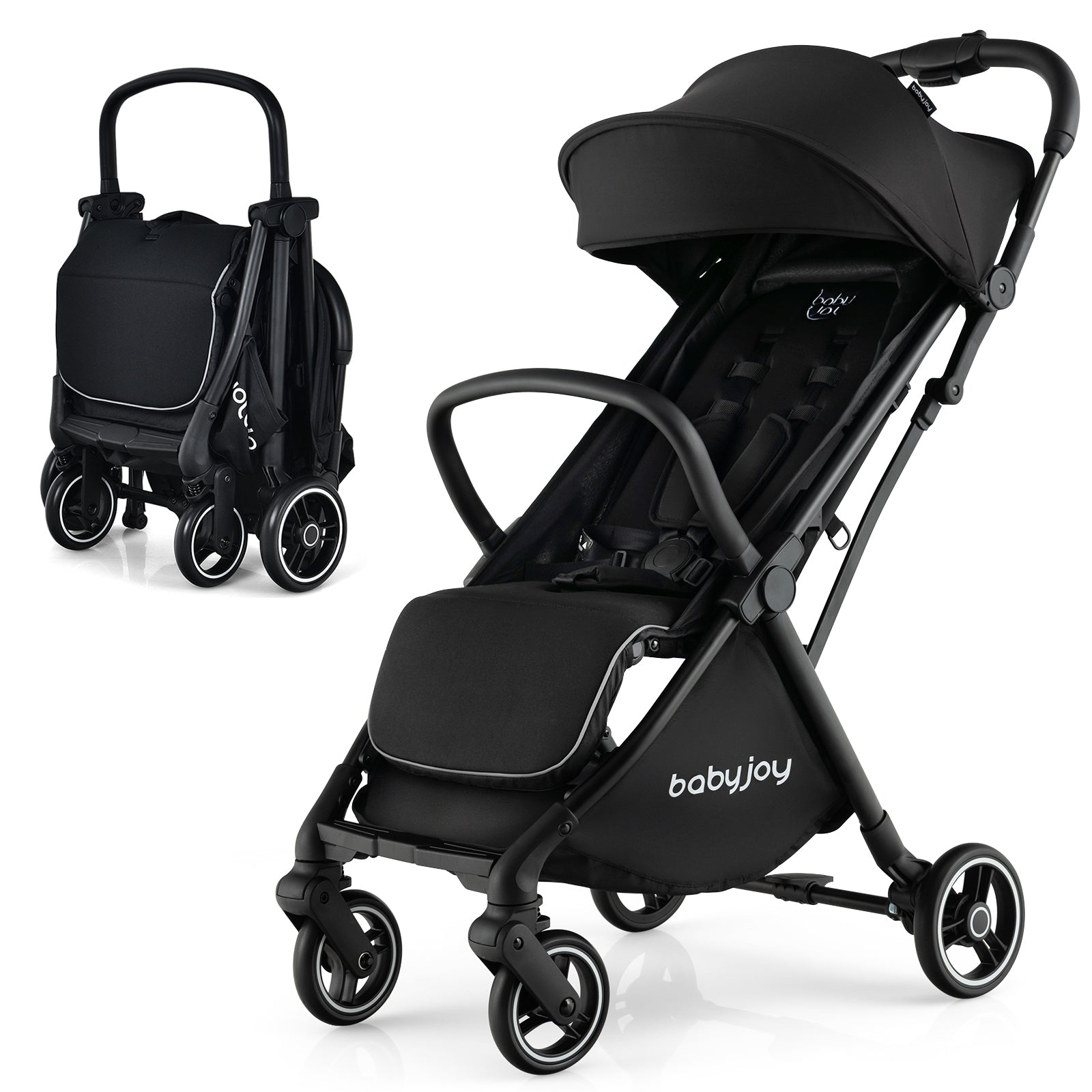Lightweight Compact Travel Stroller, Airplane Cabin, Black Baby Strollers at Gallery Canada