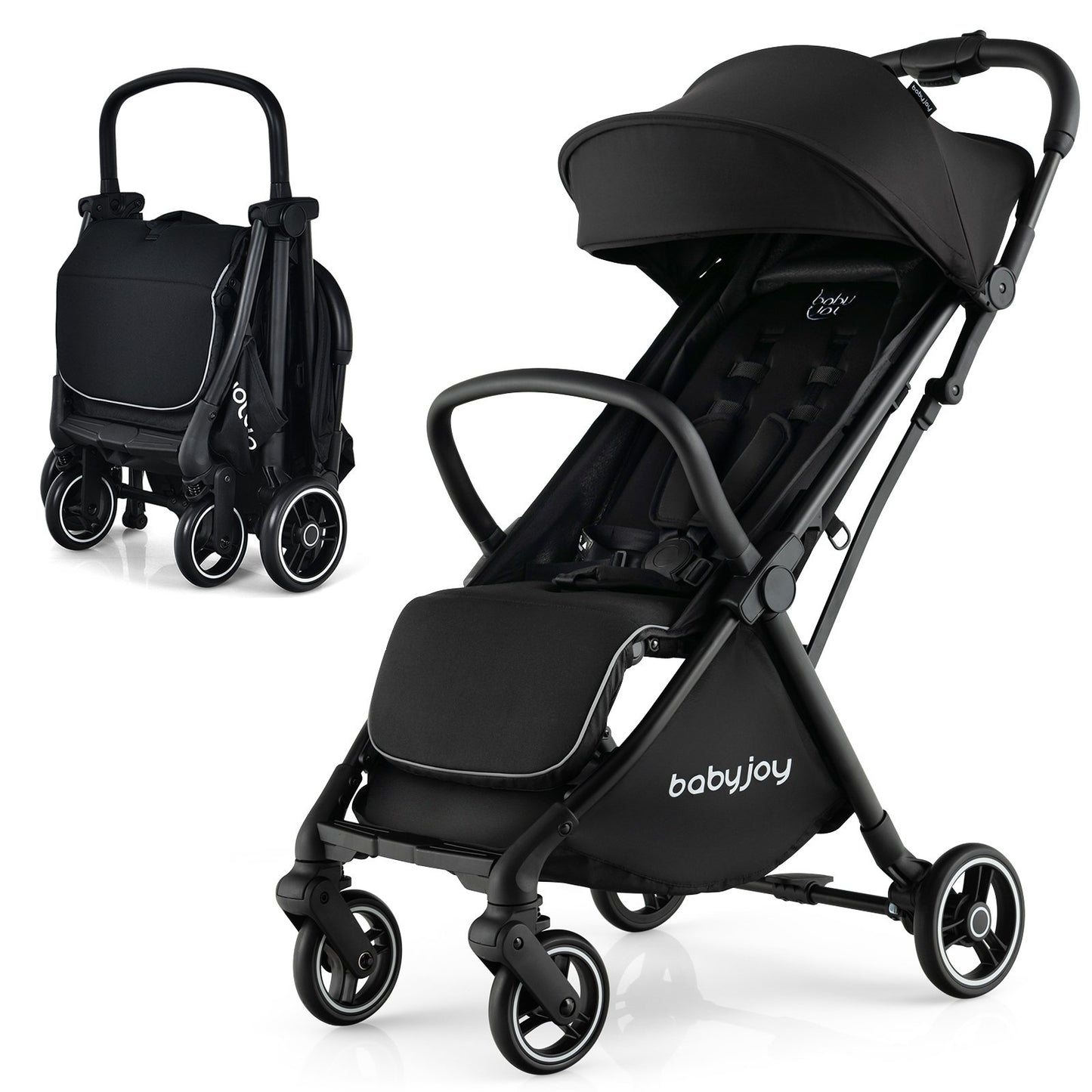 Lightweight Baby Stroller |Compact Travel Stroller for Airplane Fits Airplane Cabin & Overhead, Black Baby Strollers at Gallery Canada