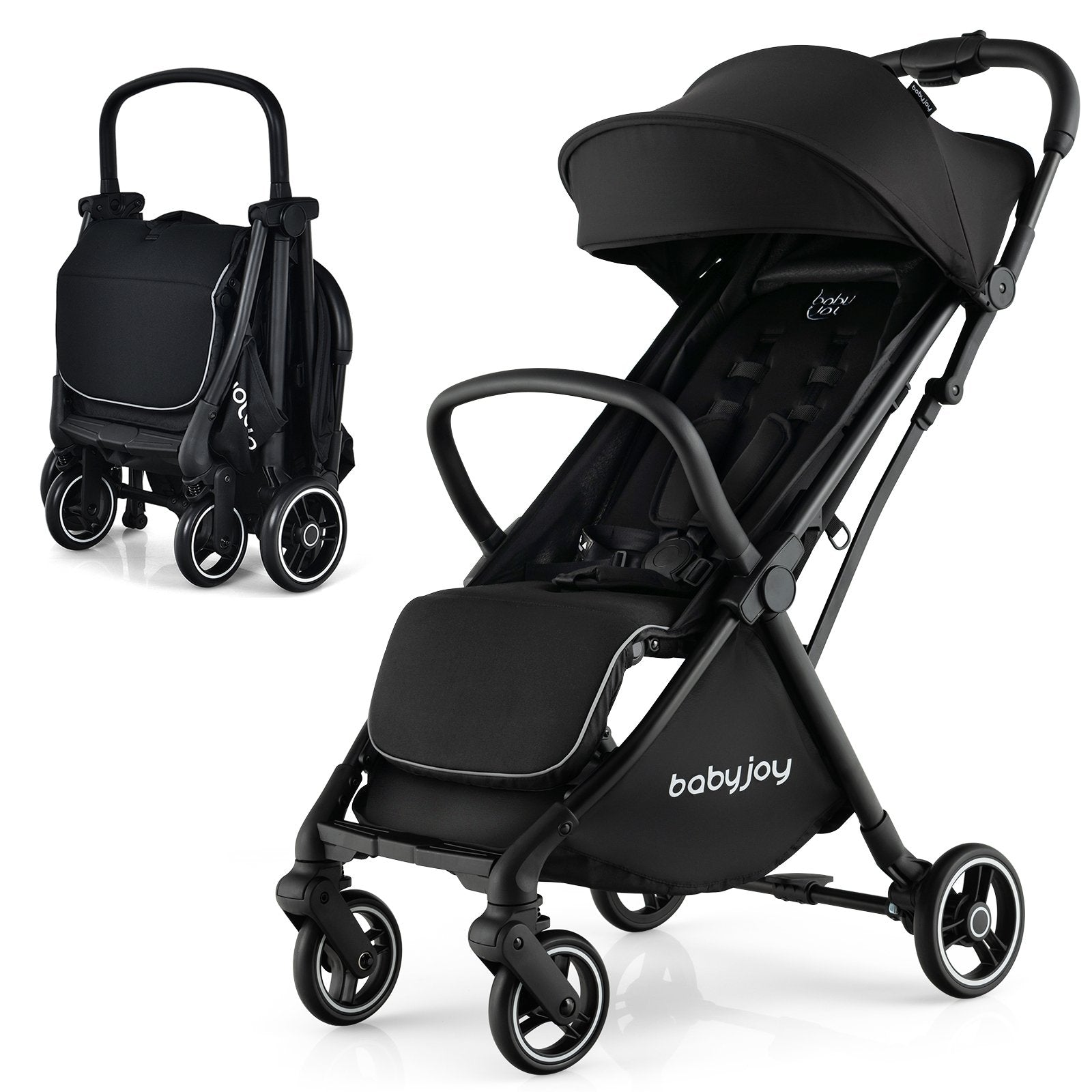 Lightweight Baby Stroller |Compact Travel Stroller for Airplane Fits Airplane Cabin & Overhead, Black Baby Strollers at Gallery Canada