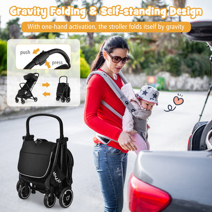 Lightweight Baby Stroller |Compact Travel Stroller for Airplane Fits Airplane Cabin & Overhead, Black Baby Strollers at Gallery Canada