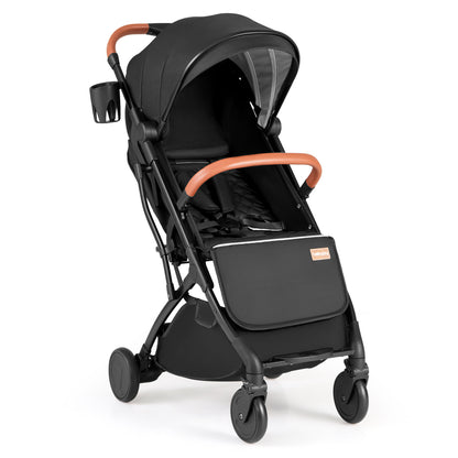 Compact Travel Stroller with One-Hand Folding, Black