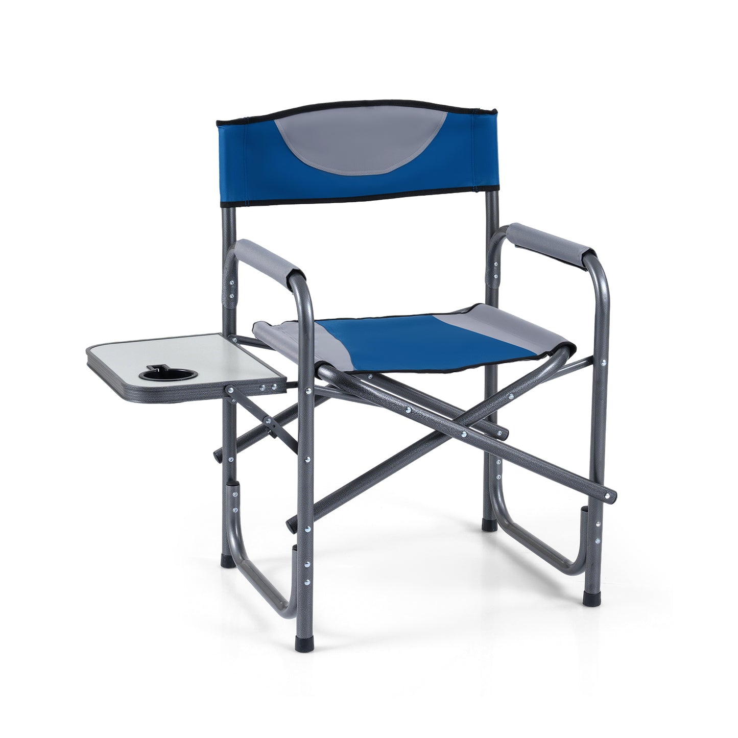 Folding Camping Chair With Side Table, Blue Camping Furniture Blue at Gallery Canada