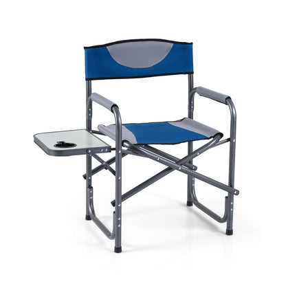 Folding Camping Chair With Side Table, Blue Camping Furniture Blue at Gallery Canada