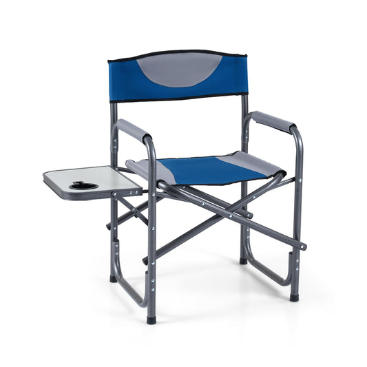 Folding Camping Chair With Side Table, Blue Camping Furniture Blue at Gallery Canada