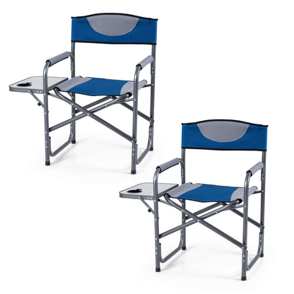 Folding Camping Chair With Side Table, Blue Camping Furniture at Gallery Canada