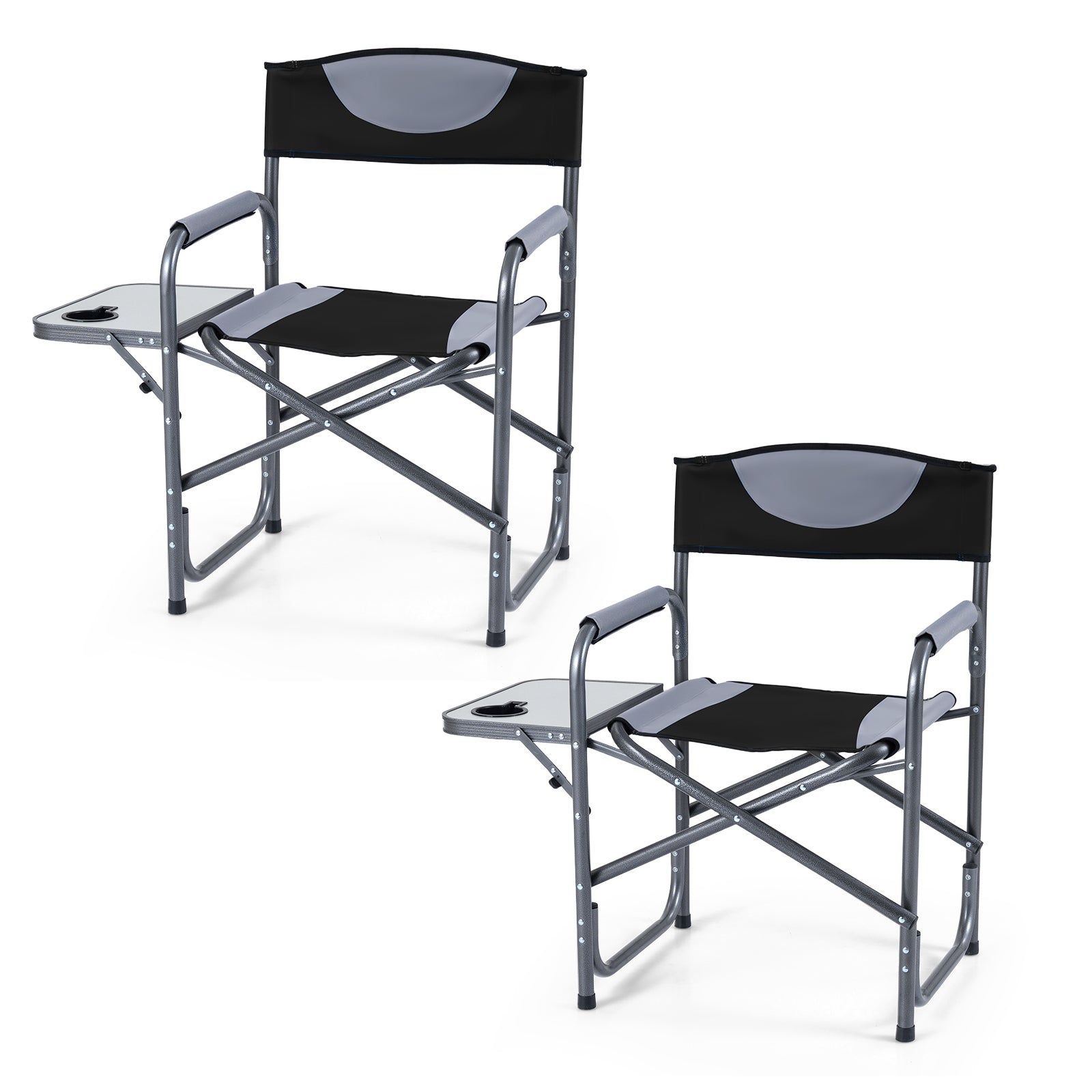 Lightweight Folding Camping Chair With Side Table, Black Camping Furniture at Gallery Canada
